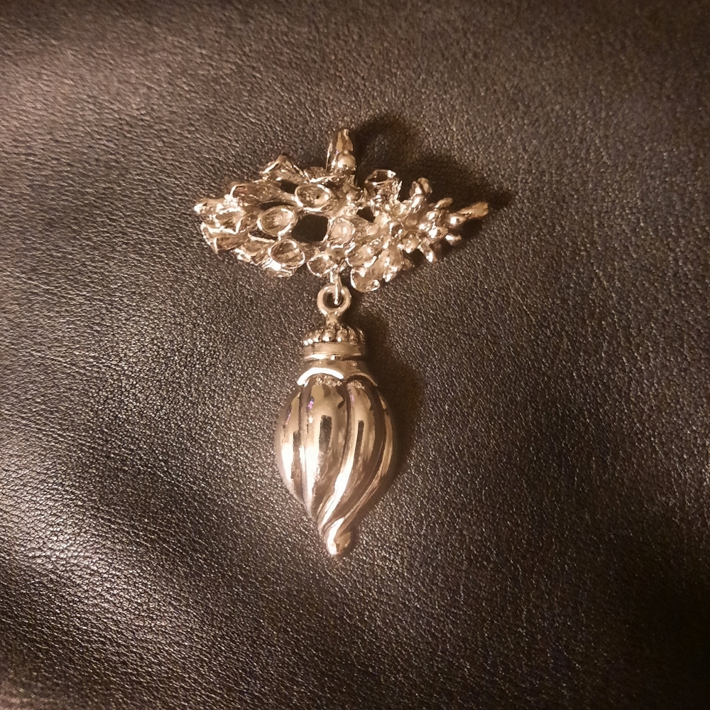 Silver tone Rebecca Collins pendent